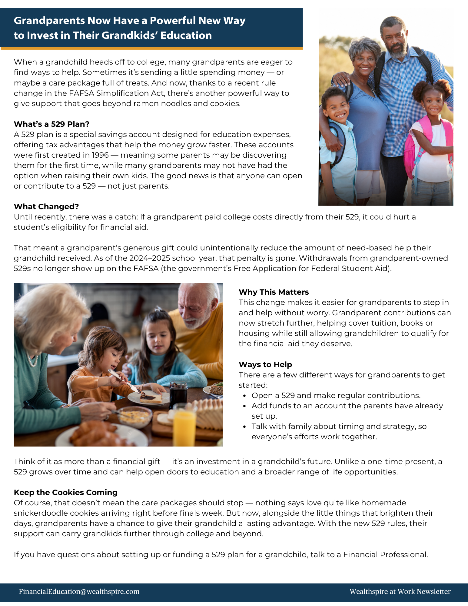 Q1 Wealthspire Financial Education Newsletter 2026-2